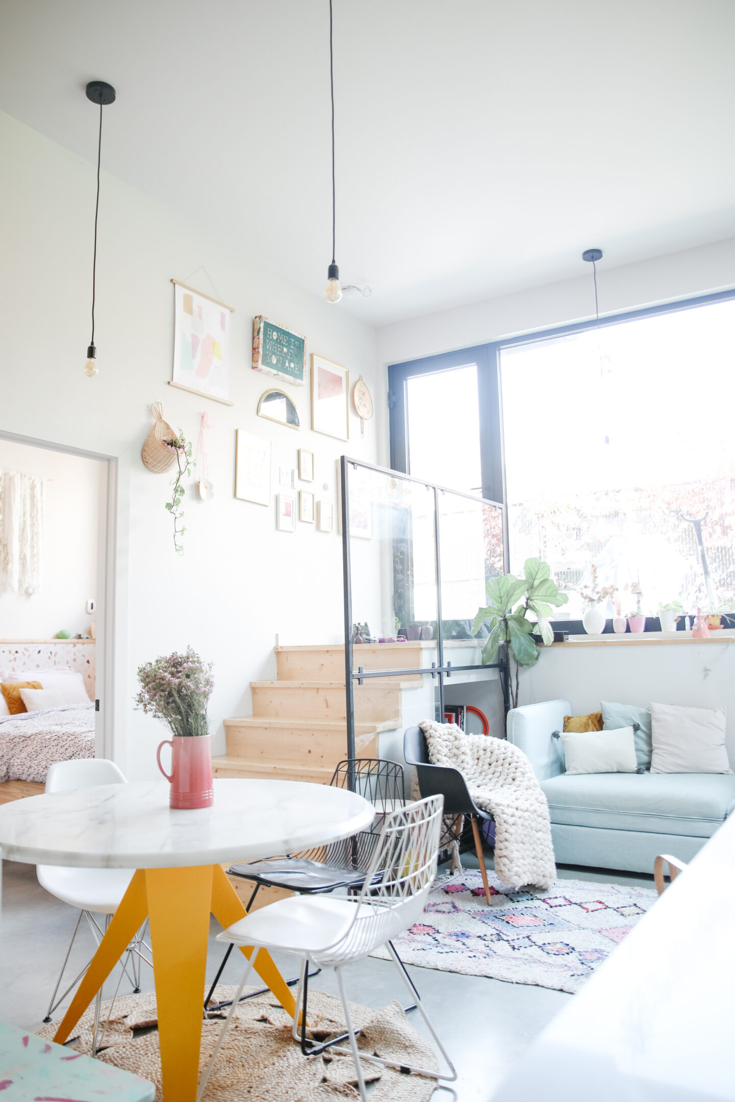 Mid century living room design