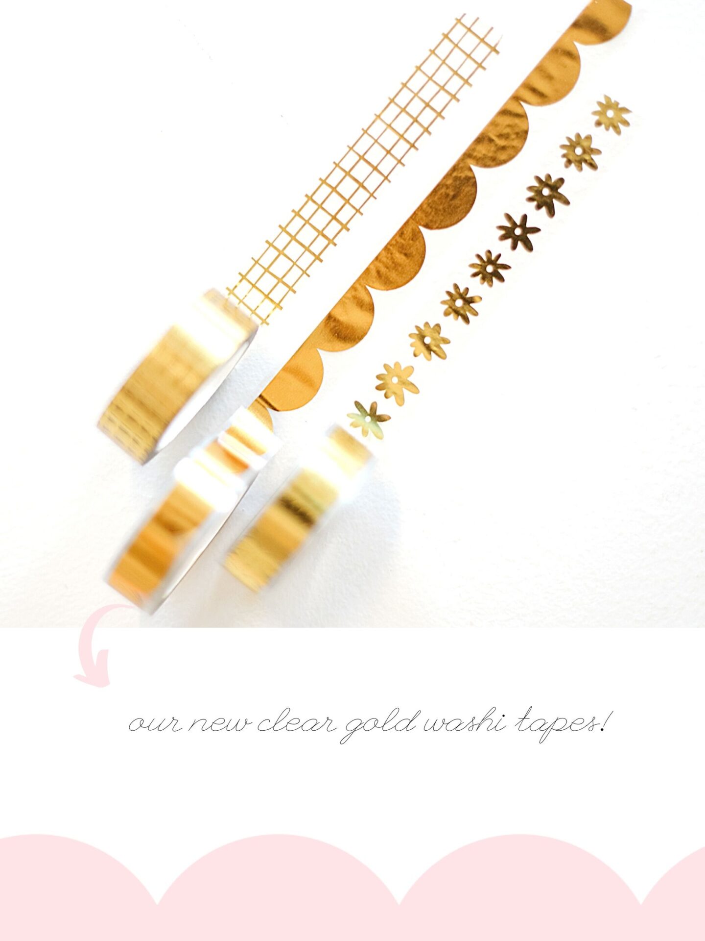 clear and gold washi tapes