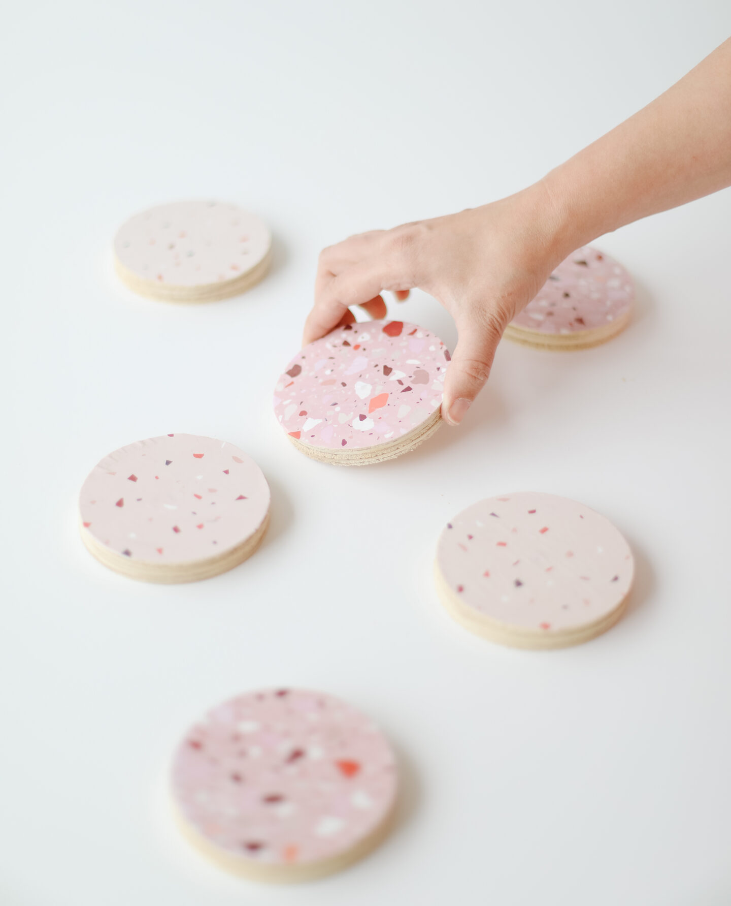 How to Make Stylish Terrazzo Coasters in a Few Steps Hey Maca