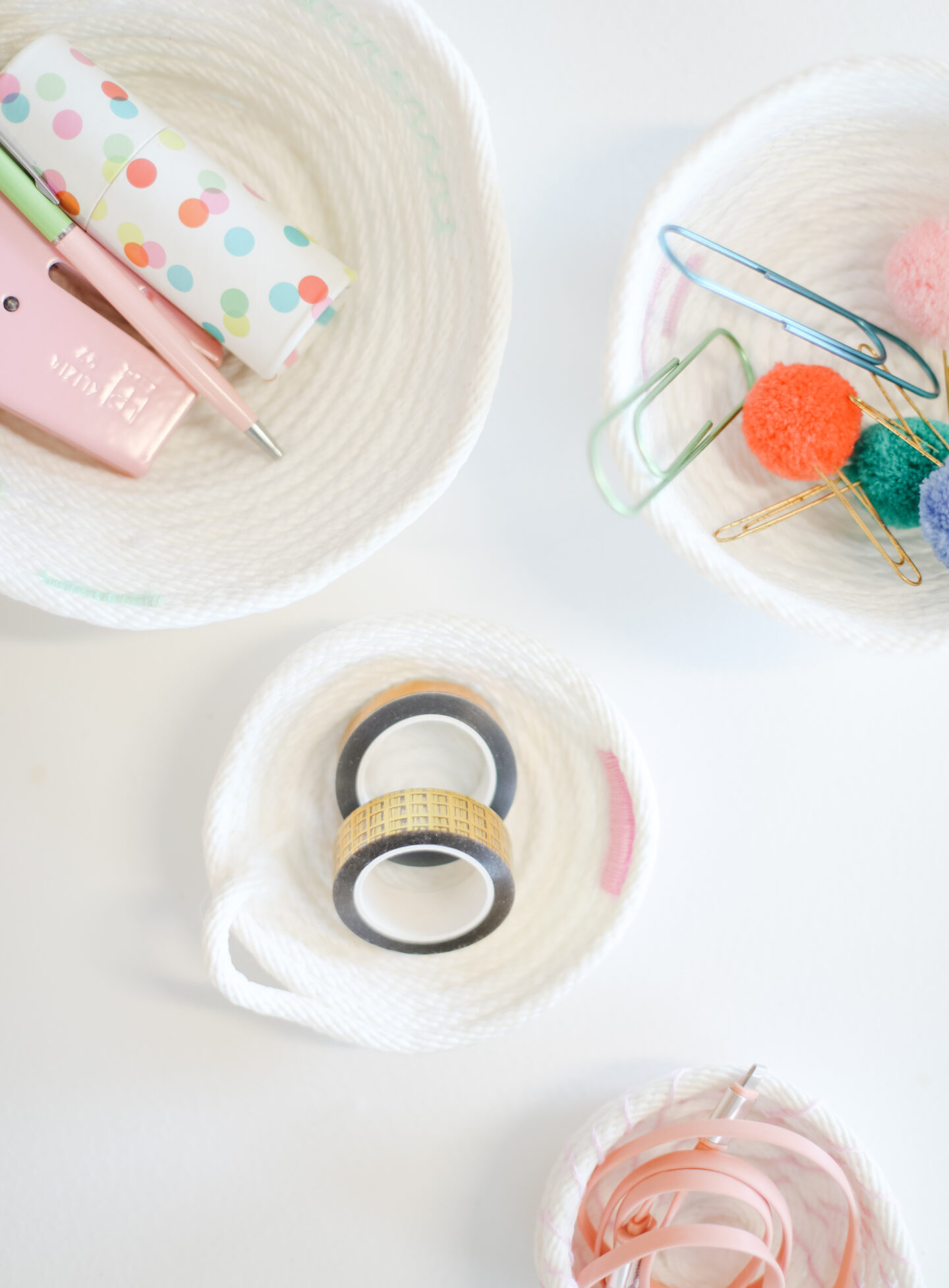 No sew rope bowls DIY