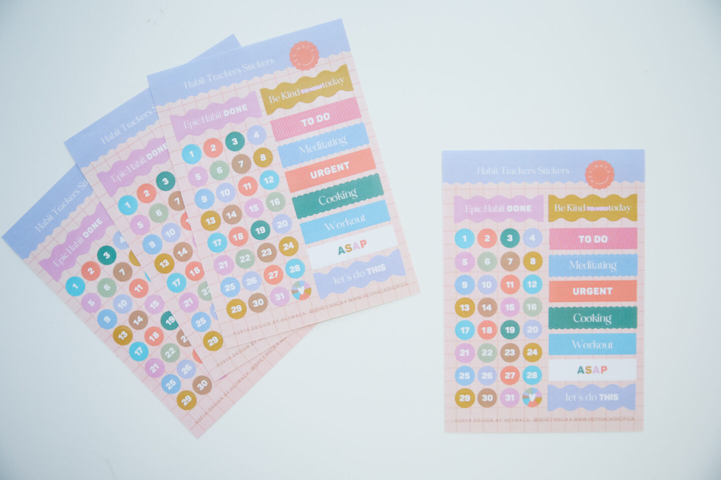 Habit Tracker Sticker Sheet