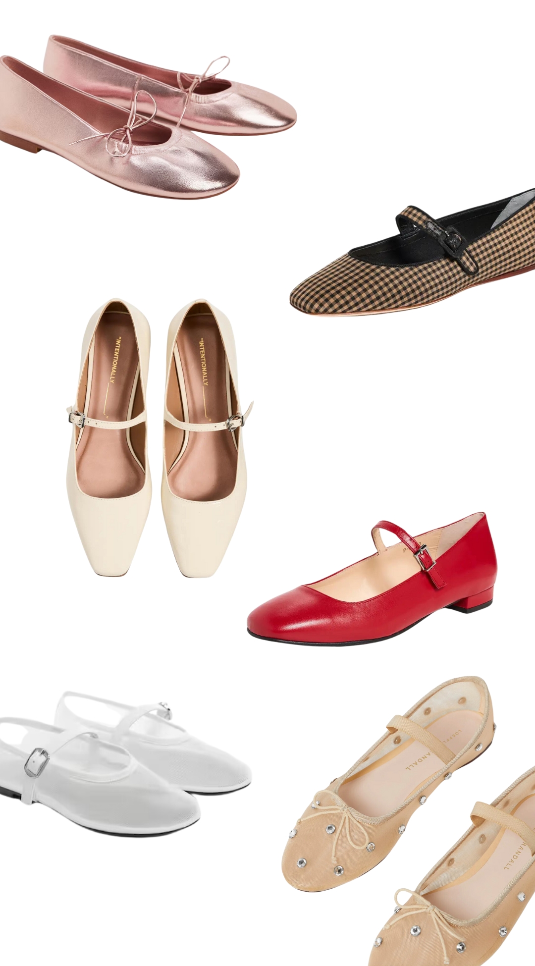 A mix of flat shoes for Spring 2024
