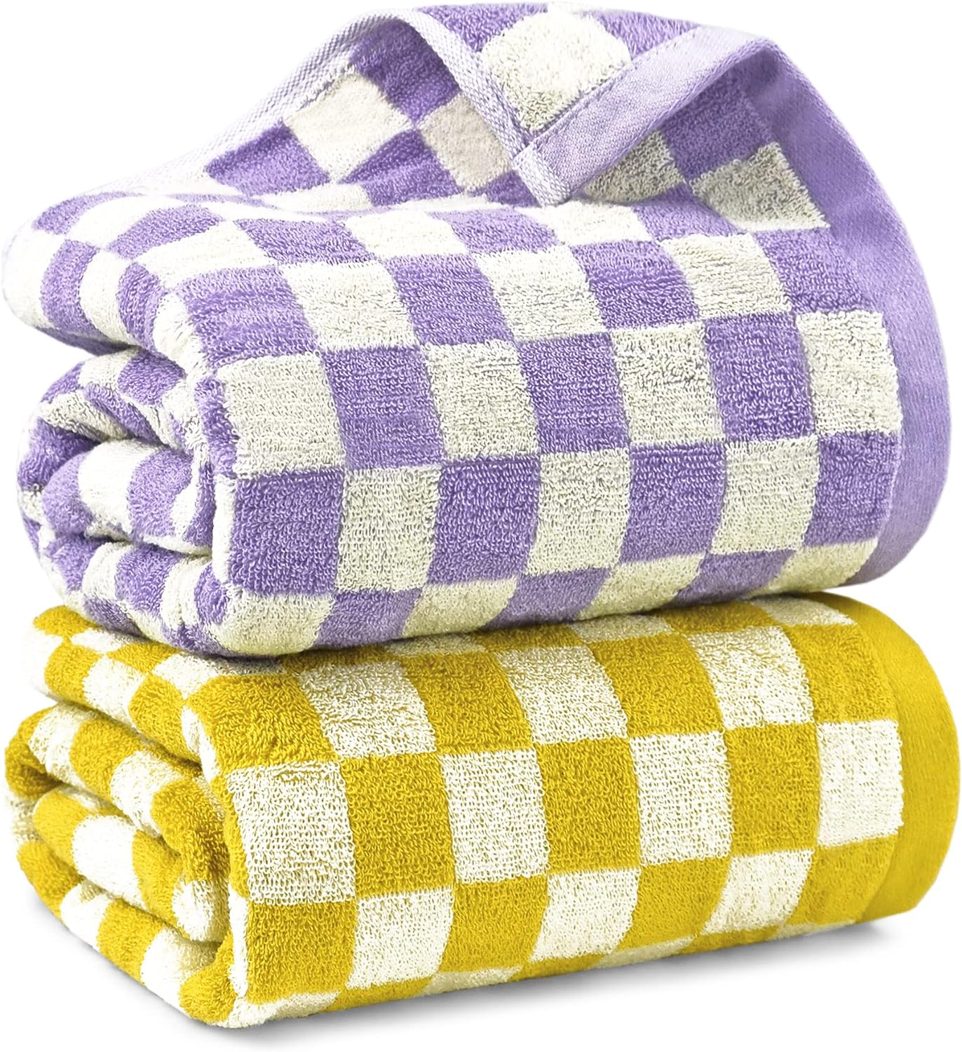 checkered hand towel set