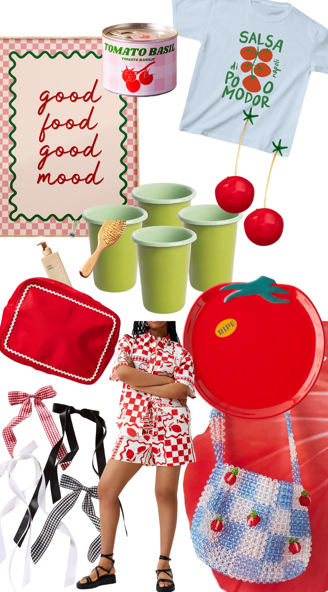 a tomato inspired roundup of home decor items